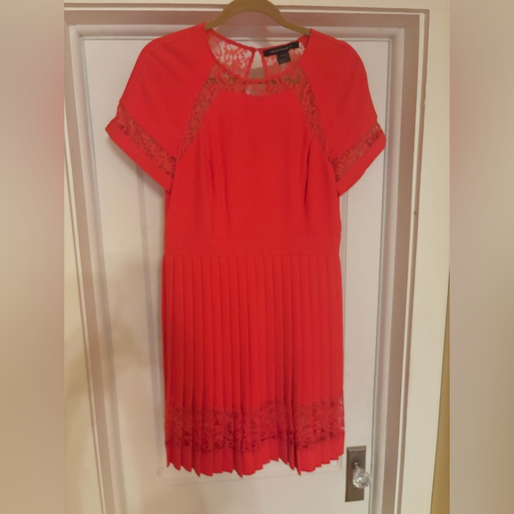 French Connection Red Lace Mini Dress